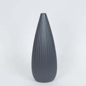 КЕРАМИЧНА ВАЗА АНТРАЦИТ 13X36СМ