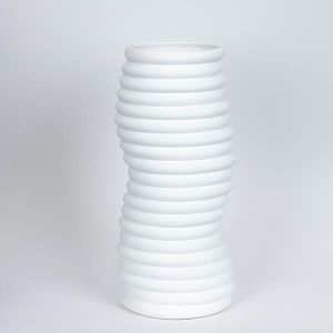КЕРАМИЧНА ВАЗА БЯЛА 17.6X14.3X38СМ