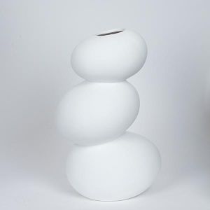 КЕРАМИЧНА ВАЗА БЯЛА 21X17X32.2СМ