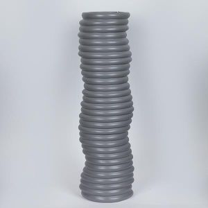 КЕРАМИЧНА ВАЗА ТЪМНО СИВА 17.6X14.3X57X5СМ