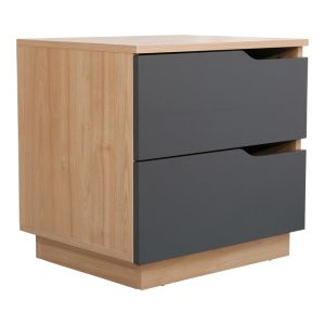 НОЩНО ШКАФЧЕ VERENA I В ЕСТЕСТВЕН АНТАРЦИТ 48X40X48СМ