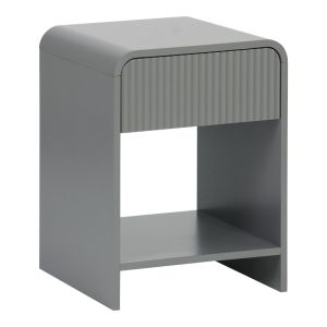 НОЩНО ШКАФЧЕ ZEPLEN MDF В СИВ ЦВЯТ 40X40X53СМ
