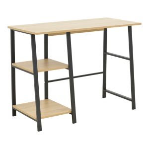 БЮРО FERJE С РАФТОВЕ ОТ MDF В ЕСТЕСТВЕНО ЧЕРЕН ЦВЯТ 100X48X75СМ