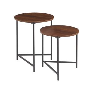 КОМПЛЕКТ ОТ 2 ПОМОЩНИ МАСИ FL6402 ТЪМНО КАФЯВО 45X45X50СМ И 50X50X60СМ