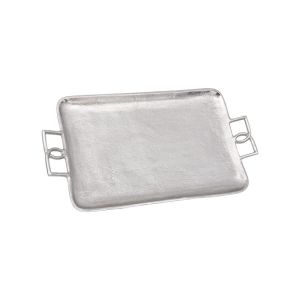 МЕТАЛЕН ПОДНОС FL14727 НИКЕЛОВ ЦВЯТ 50X26X4СМ