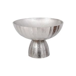 МЕТАЛЕН СВЕЩНИК FL15048 НИКЕЛОВ ЦВЯТ 21X12СМ