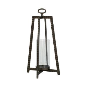 МЕТАЛЕН СВЕЩНИК FL271 ЧЕРЕН ЦВЯТ 30X30X51СМ