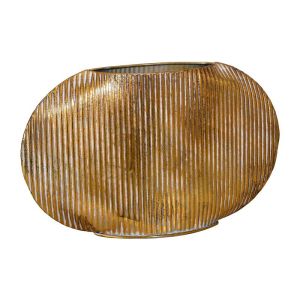 МЕТАЛНА ДЕКОРАТИВНА ВАЗА FL0250 ЗЛАТИСТ ЦВЯТ 51X15X30СМ