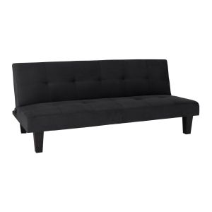 Разтегателен диван ODESSA HM3000.14 с плюшена дамаска цвят черен 180x83x75Hcm.