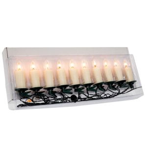 LEDПЛАМЪК ЗА СВЕЩИ С 10 LEDСВЕЩИ 6X11 СМ