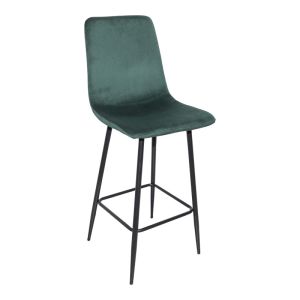 БАР СТОЛ GRATO, МАСЛИНЕНО ЗЕЛЕН, ПЛАТ - ЧЕРЕН МЕТАЛЕН КРАК, 43.5X55X114СМ