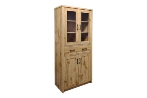 ВИТРИНА-БИБЛИОТЕКА Nisso В ЦВЯТ дъб 80x40x183.5 СМ