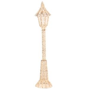 ЗЛАТИСТ СТЪЛБ ЗА ЛАМПА D46X230 СМ С 1900 ТОПЛО БЯЛА LED СВЕТЛИНА IP44