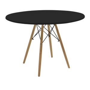 МАСА JULITA, MDF, ЧЕРНА И ЕСТЕСТВЕНА БУКОВА ДЪРВЕСИНА, D120X73СМ