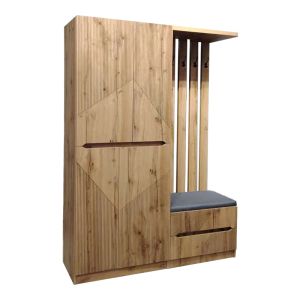 МЕБЕЛ ЗА АНТРЕ ZOMIE В ДЪБОВ ЦВЯТ 131X41.5X180.4СМ
