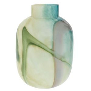 МНОГОЦВЕТНА СТЪКЛЕНА ВАЗА 24X34 СМ