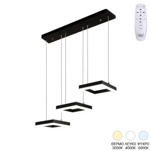 ПОЛИЛЕЙ С 3 ЛАМПИ BENOR LED ЧЕРЕН МЕТАЛ 70X20X15СМ