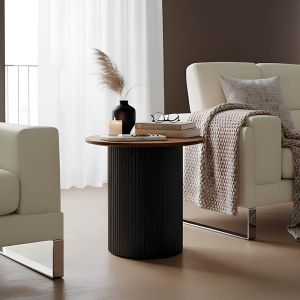 ПОМОЩНА МАСА DOVEL ОТ МДФ В ОРЕХ - ЧЕРЕН ЦВЯТ D50X45СМ