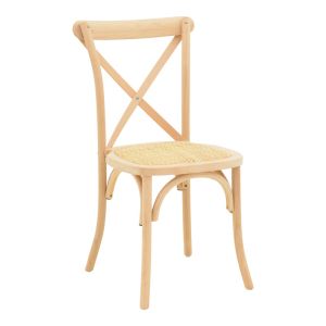 СТОЛ DYLON, НЕБОЯДИСАН, БУКОВА ДЪРВЕСИНА-РАТАН, СЕДАЛКА 48X52X89СМ