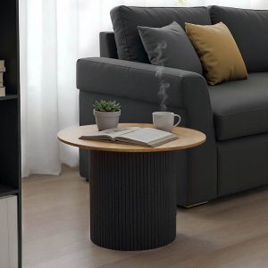 ХОЛНА МАСА DOVEL ОТ MDF В ЦВЯТ СОНОМА-ЧЕРНО, РАЗМЕРИ 70X40 СМ