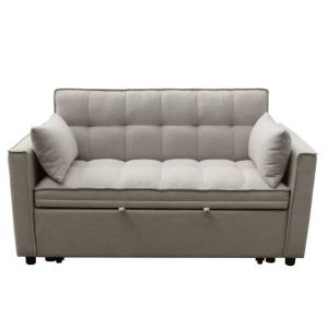 ДВУМЕСЕН РАЗТЕГАТЕЛЕН ДИВАН BORG HM3289.03 БЕЖОВ ПЛАТ 142X94X78ВСМ.