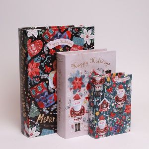 ДЕКОРАТИВНИ КНИГИ, С ЛЕШНИКОТРОШАЧКА, ДЪРВЕНИ, КОМПЛЕКТ ОТ 3 ЧАСТ, 32X23X7, 25X18,5X5,5 СМ, ДЪЛГО 18X13X4 СМ