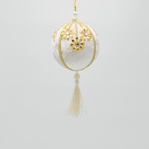 КАДИФЕНА ТОПКА, БЕЖОВА, С ЦВЕТЯ И ПИКСЮЛ, 10 см
