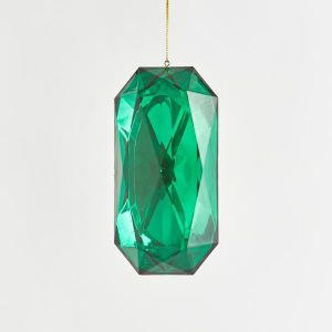 КОЛЕДНА ВИСУЛКА, ДИАМАНТ, ИЗУМРУДНО ЗЕЛЕНО, 7x5,5x14,5см