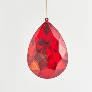 КОЛЕДНА ВИСУЛКА, КАПКА, ЧЕРВЕНО, 10x6x15см