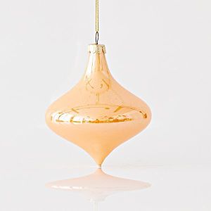 КОЛЕДНА СТЪКЛЕНА УКРАСА, ВИСУЛКА, КАРАМЕЛ, КОМПЛЕКТ ОТ 4 БРОЯ, 10x11,5 см