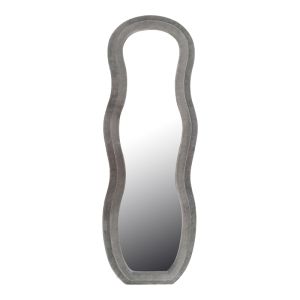 ОГЛЕДАЛО GLINDE КАДИФЕ В СИВ ЦВЯТ 90X3.5X150СМ