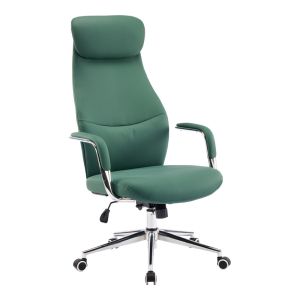 ОФИС СТОЛ FERKA ЗЕЛЕН, PU 64X71X120-128 СМ