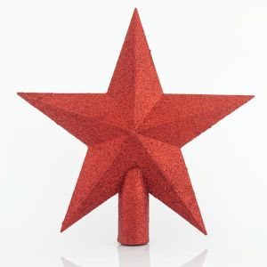 ПЛАСТМАСОВ ВРЪЗ ЗА ЕЛХА, ЧЕРВЕНА ЗВЕЗДА, С БЛЯСЪК, 20,5 см