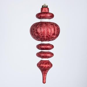ПЛАСТМАСОВА УКРАСА, ЧЕРВЕНО БЯЛО, 31 см