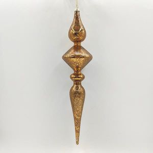 СТЪКЛЕНИ УКРАСИ, КАФЯВИ, КОМПЛЕКТ ОТ 2 БРОЯ, 7x35см