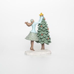 ДЕКОРАТИВНА ФИГУРА ОТ ПОЛИРЕЗИН, ЖЕНА 10X6,5X15СМ