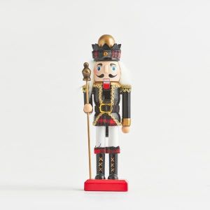 ЛЕШНИКОТРОШАЧКАТА, ПЛАСТМАСОВА, С КАРИРАНА ШАПКА, ЧЕРНО ЗЛАТО, 25,5 СМ