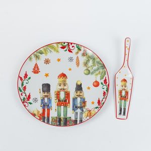 ПЛАТО С ШПАТУЛА, С ЛЕШНИКОТРОШАЧКИ, 27 СМ