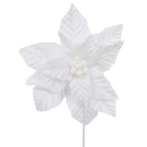 БЯЛО БЛЕСТЯЩО СТЪБЛО НА КОЛЕДНАТА ЗВЕЗДА 60 СМ