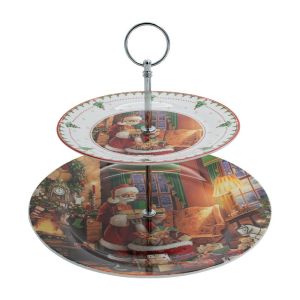 ДВУЕТАЖНА КОЛЕДНА ЧИНИЯ ДЯДО КОЛЕДА 27+19СМ