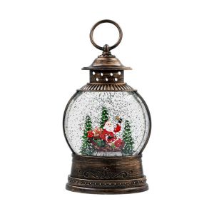 ДЕКОРАТИВЕН КОЛЕДЕН ФЕНЕР FL2103 С МУЗИКА И USB ЗЛАТИСТ 20X13X8СМ