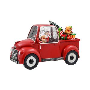 ДЕКОРАТИВНА КОЛЕДНА ФЕРМА FL2103 С МУЗИКА И USB ЧЕРВЕНА 22X10X11СМ