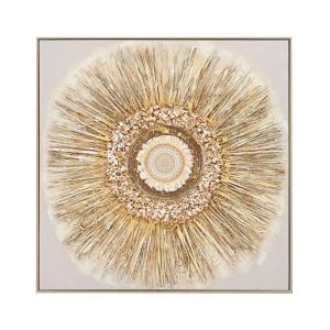 КАРТИНА ВЪРХУ ПЛАТНО С РАМКА FL25017 БЕЖОВО-БЯЛО-КАФЯВО 82X5X82СМ