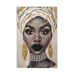 КАРТИНА ПЛАТНО С ЖЕНСКИ ФИГУРИ FL24058 КАФЯВО-ЗЛАТИСТО 60X3X90СМ