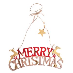 КОЛЕДЕН МЕДАЛЬОН ВЕСЕЛА КОЛЕДА 31X10СМ