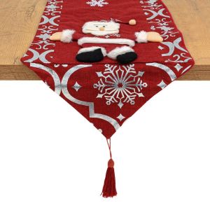 КОЛЕДНА ДЕКОРАТИВНА НАПРЕЧНА ЛЕНТА СВЕТИ КОЛЕДА FL032 ЧЕРВЕН ЦВЯТ 32X150СМ