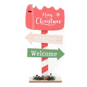 КОЛЕДНА ДЕКОРАЦИЯ ВЕСЕЛА КОЛЕДА - ДОБРЕ ДОШЛИ 15X5X36