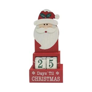 КОЛЕДНА ДЕКОРАЦИЯ КОЛЕДЕН КАЛЕНДАР 1/2 ЧЕРВЕНО-БЯЛА 12X4.2X26