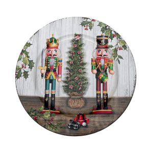 КОЛЕДНА ПЛАСТМАСОВА ЧИНИЯ FL14261 ЧЕРВЕНО-БЯЛА 33X2СМ