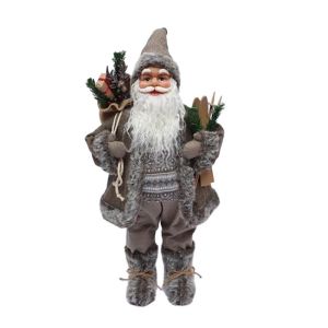 КОЛЕДНА ФИГУРА ДЯДО КОЛЕДА FL105 КАФЯВ ЦВЯТ 37X18X83СМ